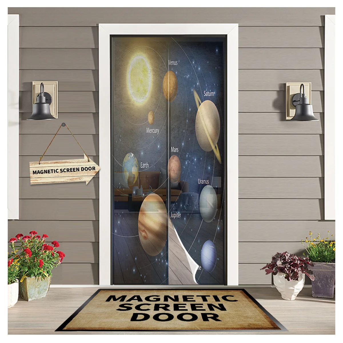 

Солнечная система, девять планет, искусственная Магнитная москитная сетка, кухонная защита от насекомых