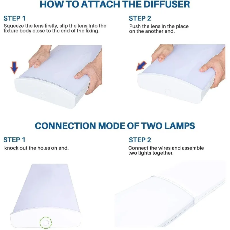 Коммерческий светодиодный светильник AntLux 72 Вт 4 фута офисное потолочное
