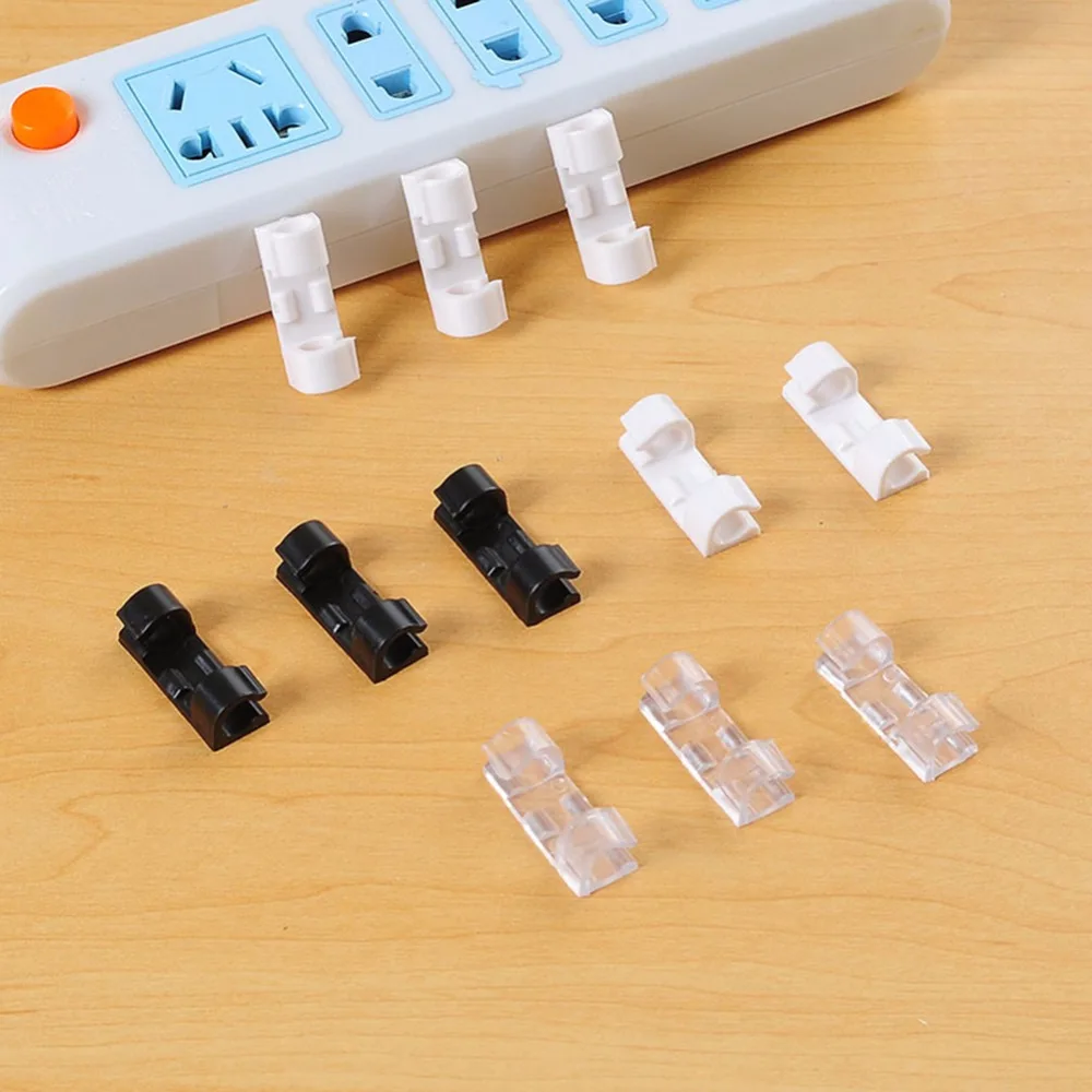

20pcs/set Self-adhesive USB Wire Organizer Earphone Storage Rack Clip Cable Data Cable Holder Fixed Clip Office Desk Home Tidy