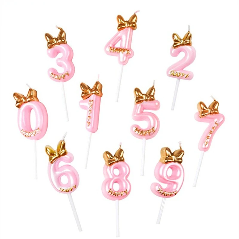 

1pcs Number 0-9 Birthday Candle Happy Cake s forParty Crown Cake/ Kids Adult Wedding Decoration Tools cake candle