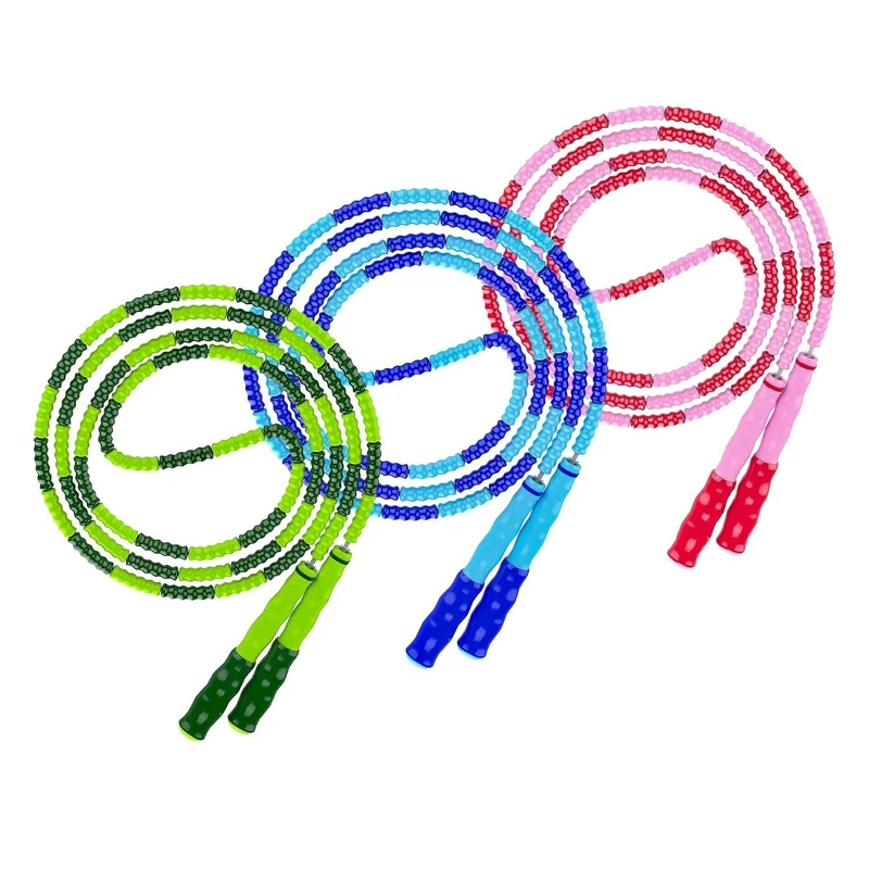 

Jump Rope Kids Jump Rope Adjustable Length Tangle-Free Segmented Soft Beaded Skipping Rope For Workout At Home School