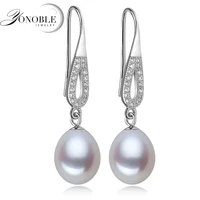fashion pearl earrings for women925 silver natural freshwater pearl earring jewelry gift white