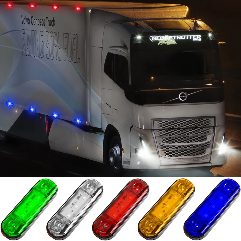 

10x 3LED Truck Side Marker Light 12V 24V Signal Lamp Assembly Lighting Trailer Tractor Lorry Warning Clearance Lights Amber