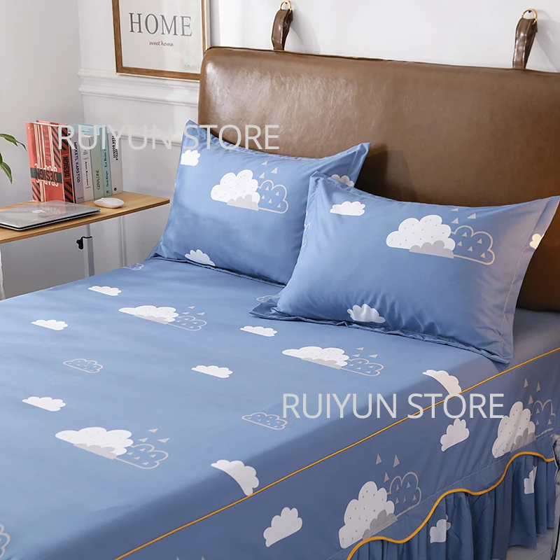 Продажа Постельное белье принцессы с оборками домашнее постельное белье наматрасник с принтом постельное белье нескользящее Покрывало Постельное...