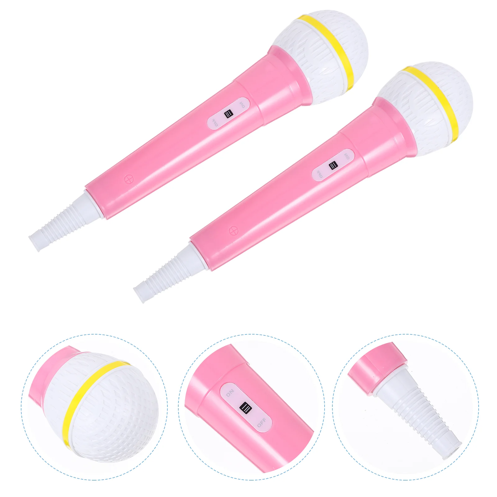 

2pcs Kids Performance Microphone Karaoke Machine for Kids Mic Plaything Toys for Children Kids Musical Gift