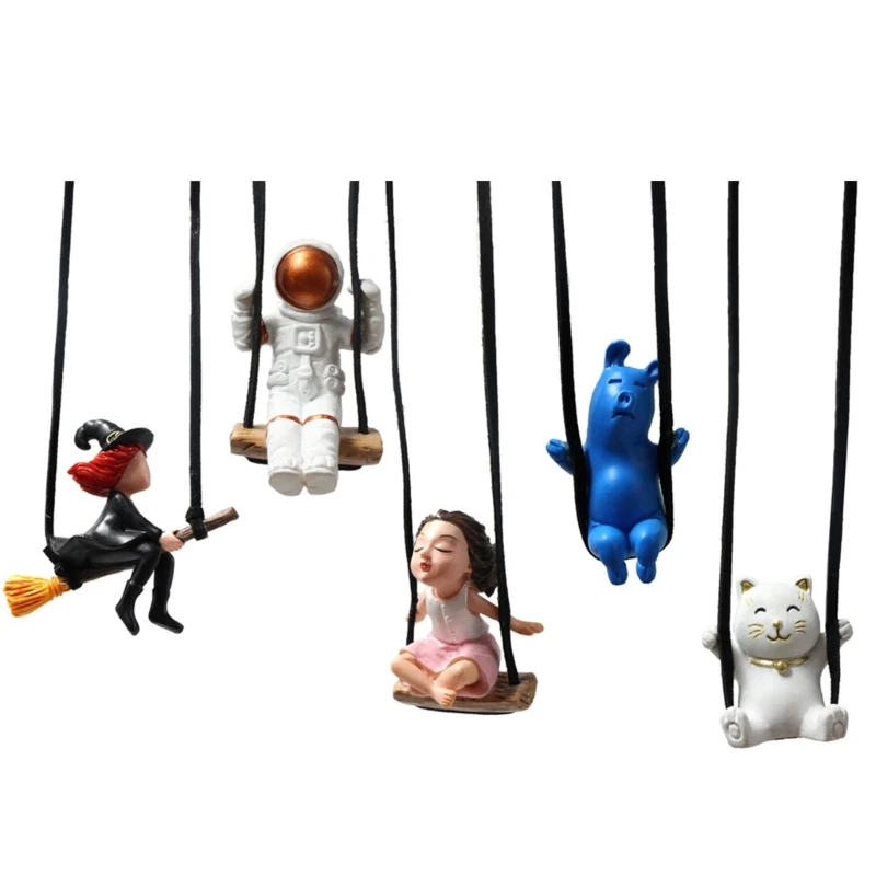Swing Animal Hanging Pendant 1Set Cute Hanging Ornament Crafts Decor