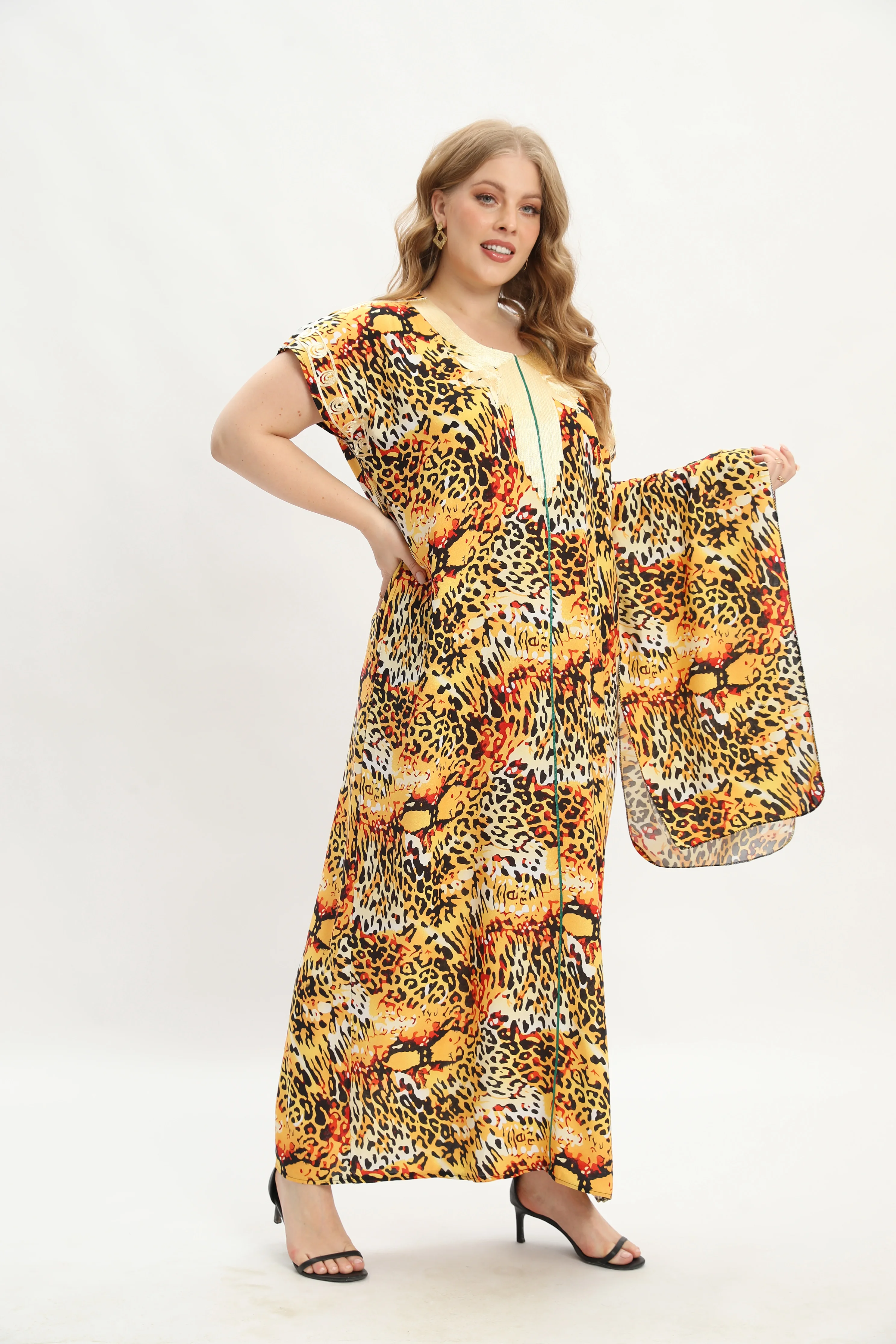 

Plus Size 2 Piece Sets African Dashiki Dresses For Women Abaya Wedding Party Robe African Femme Evening Long Floral Dress