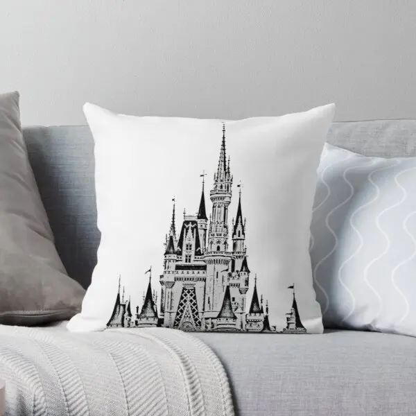 

Magic Castle Stamp Printing Throw Pillow Cover Car Case Soft Sofa Office Decor Bed Waist Hotel Home Throw Pillows not include
