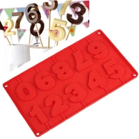 2022 new 0 9 numbers shaped silicone mold chocolate mold candy cake baking mold diy silicone forms cake decorating tools