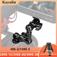 kayulin dual aluminum camera articulating magic arm ballhead extension bar for magic arms 14 screws dslr monitor support