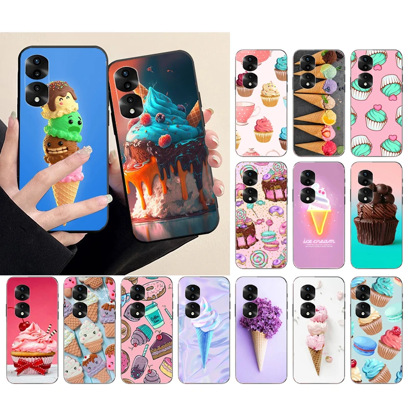 

Phone Case for Huawei Honor X9 X8 X7 X6 70 50 60 Pro 10X 20 Lite 8A 8S 8X 9X 9A 9S 10i Ice Cream Cupcakes Case Capa Funda