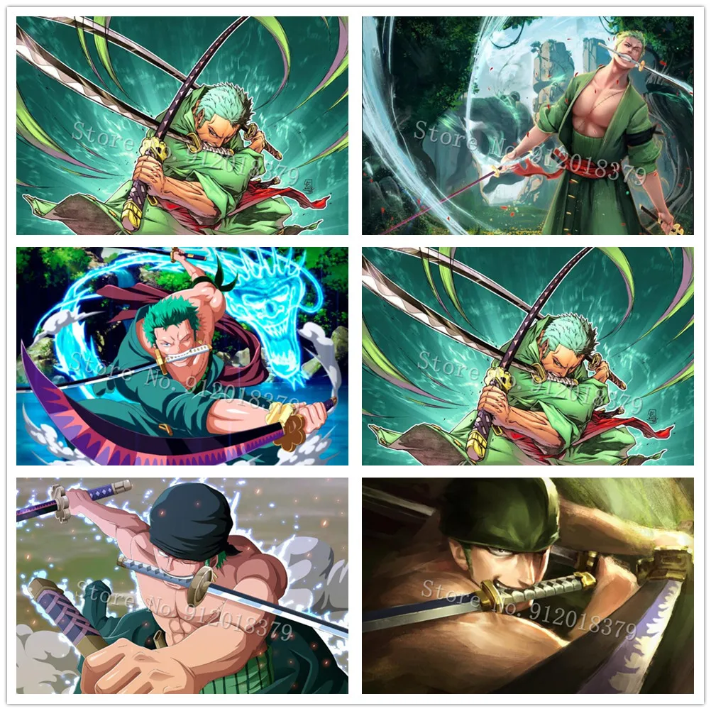 

Roronoa Zoro Diamond Painting One Piece Japanese Anime Embroidery Cross Stitch Full Drill Picture of Rhinestone Mosaic Stickers