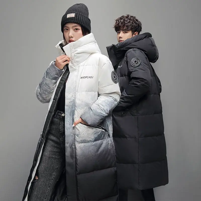 Winter Women's Down Jacket Men's Jacket Couple Clothing Fashion Warm Parkas Thickening Snowcoat Windproof White Duck Down Coat