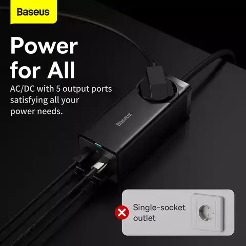 Настольное зарядное устройство Baseus 100 Вт GaN3 Pro, сетевой фильтр, зарядная станция, быстрое зарядное устройство для iphone 13, 12 Pro Max, Xiaomi, Samsung, ноутб...