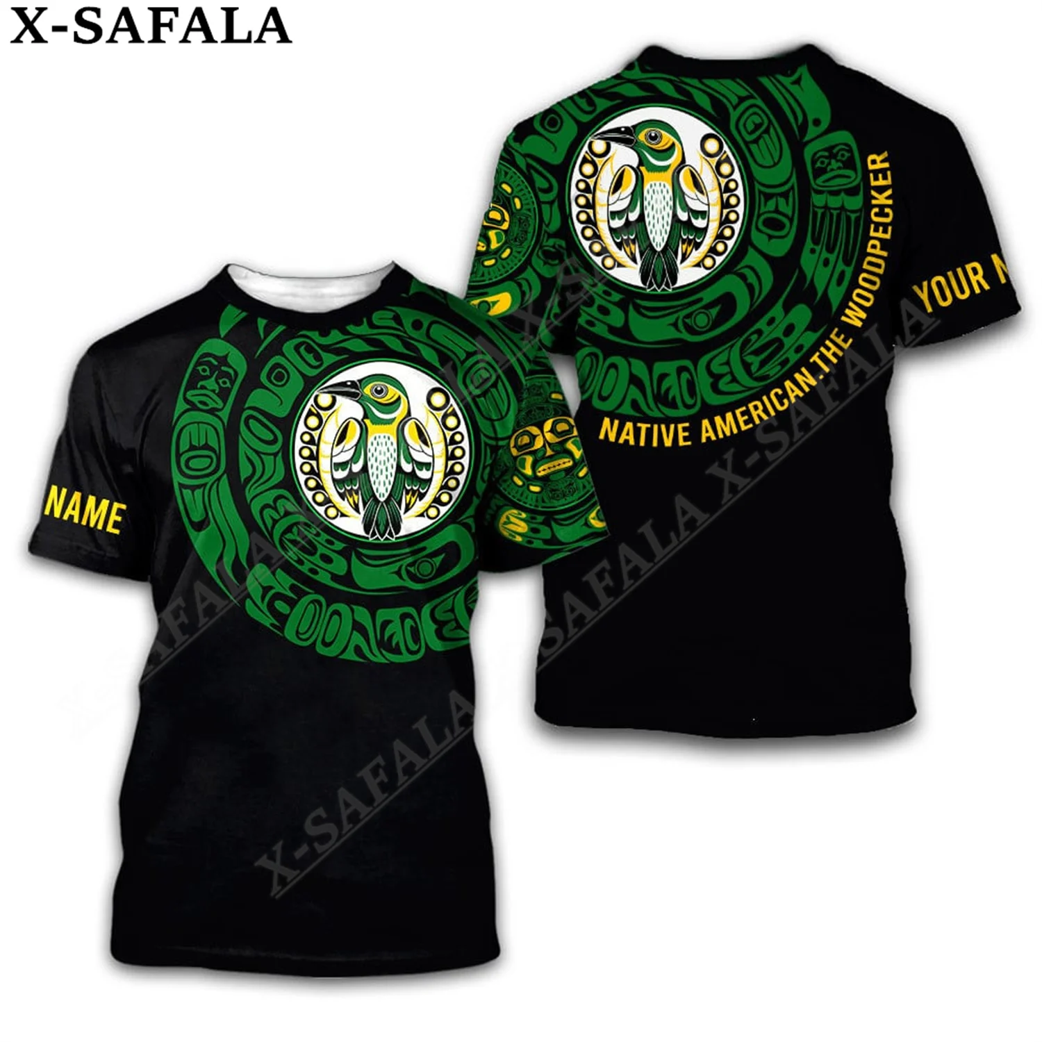 

Футболка Мужская/женская с круглым вырезом, Повседневная Удобная рубашка из молочного волокна, с 3D принтом родных аборигенов, зеленая птица...