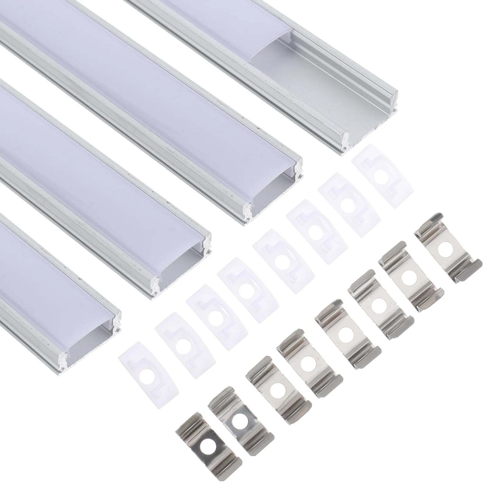 

Led Strip Diffuseraluminum System Cover Foru Shape Durable Silicone Extrusion Profile Track Lighting