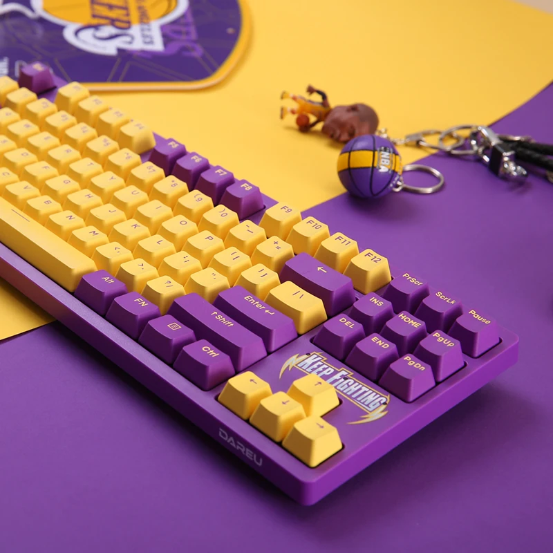 dareu a87 100 hotswap usb wired rgb led backlit mechanical gaming keyboard with customized violet gold switch programable free global shipping