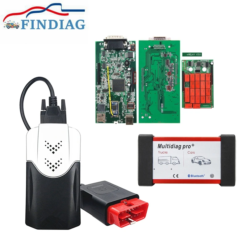 Новый диагностический инструмент V2021.11 Keygen для автомобилей и грузовиков, Лучшая печатная плата TCS Multidiag PRO + Bluetooth 4,0 NEC Реле 5 в OBDII сканер
