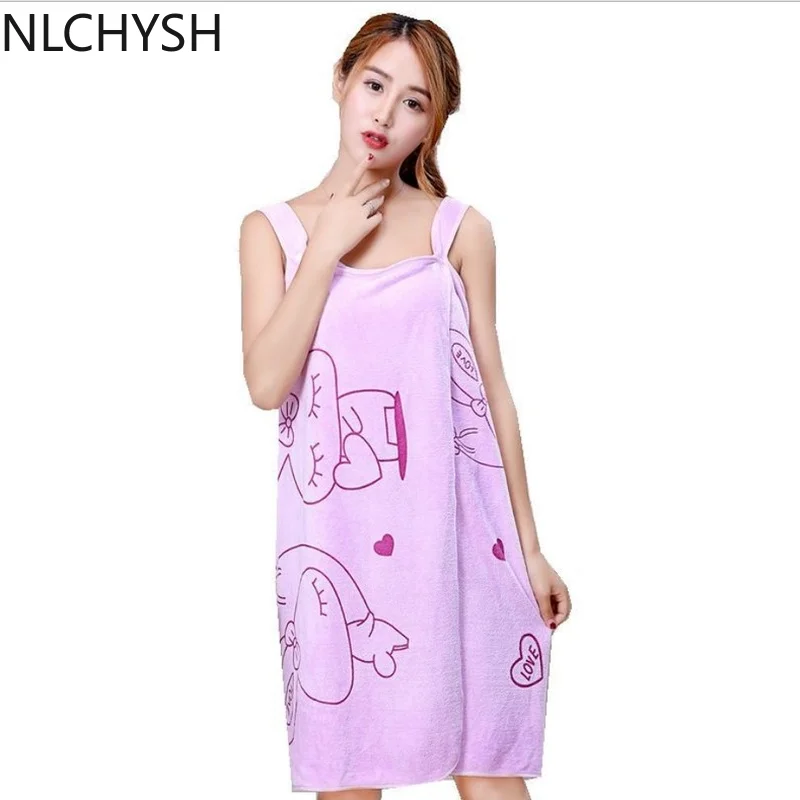 Microfiber Soft Bath Towel Fashion Women Sexy Wearable Quick Dry Magic Bathing Beach Spa Bathrobes Wash Clothing Beach Dresses