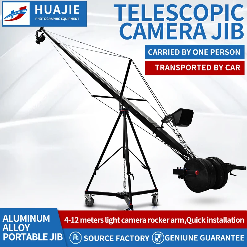 

Jianmei 8m jimmy video camera jib crane for film shooting dslr camera crane steady wholesale telescopic camera jib crane