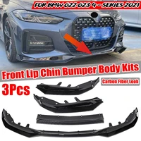 high quality car front bumper splitter lip diffuser spoiler bumper lip deflector lips cover guard for bmw g22 g23 4 series 2021
