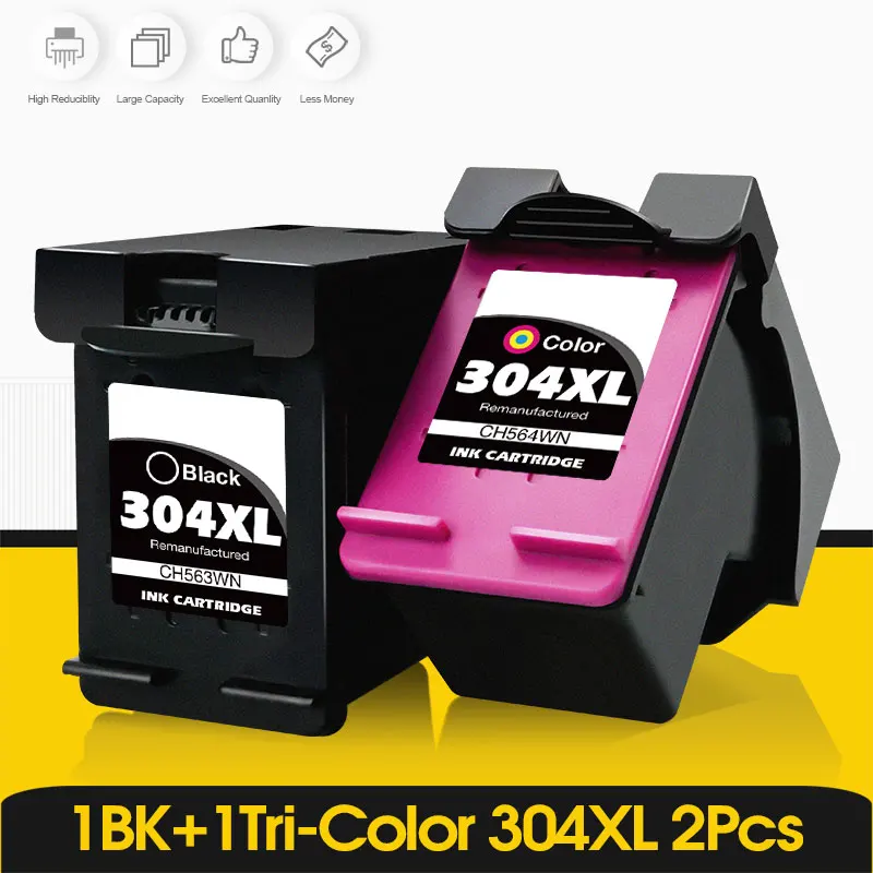 

ALIZEO 304 XL Remanufactured Ink Cartridge Replacement For HP 304XL HP304 Deskjet 3720 3730 3732 3733 3750 3755 3760 5010 2620