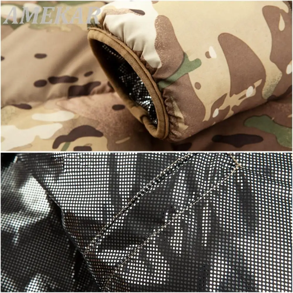 Men's Winter Down Jacket Hooded Cotton Parka Military Camouflage Autumn Warm Thermal Male Winter Light Weight Jacket Cargo Coat