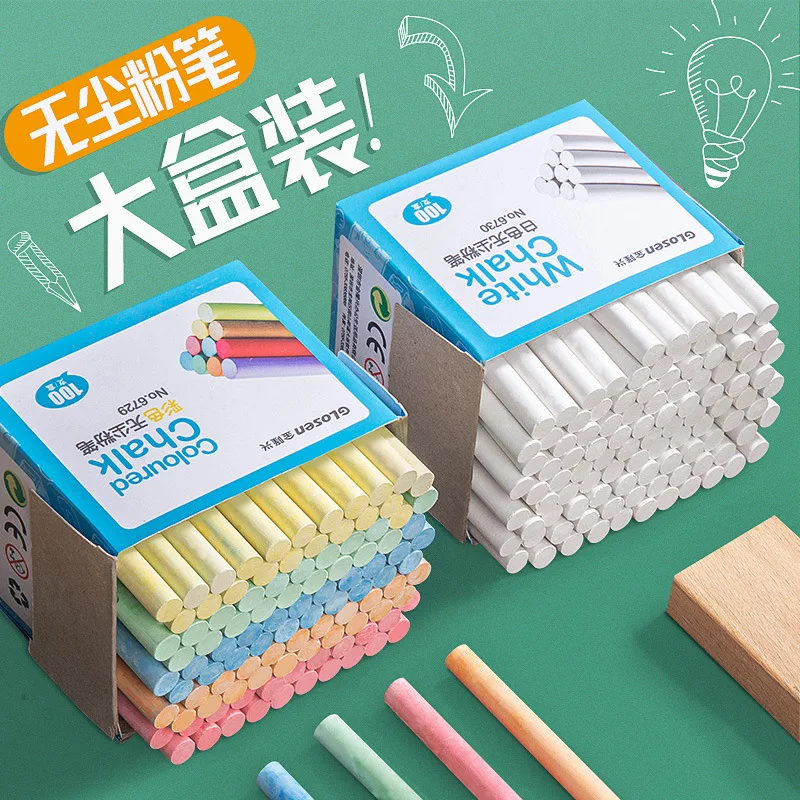 

Dust-Free Chalk Color Children'S Teachers Home Teaching Blackboard Newspaper Baby Pupils Painting Water-Soluble Wholesale H