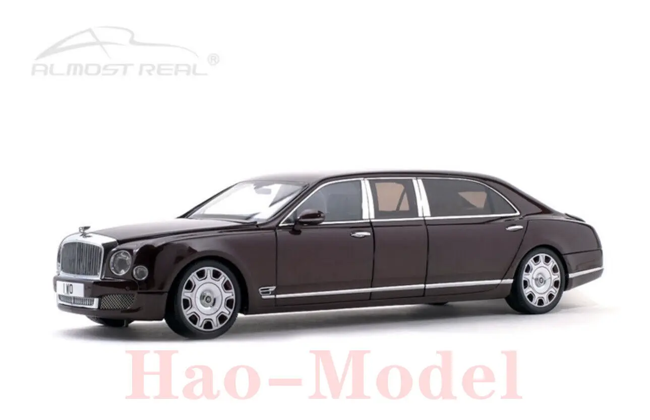 Почти настоящий 1/18 для Bentley Mulliner 2017 литая под давлением модель автомобиля из
