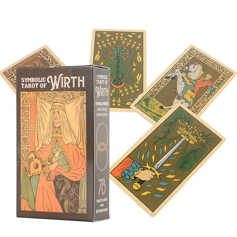 

12*7cm Symbolic Tarot of Wirth Oracle Cards Tarot Deck Entertainment Card Game for Fate Divination Tarot Card with Guide Book