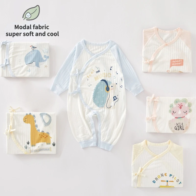 2022 Summer 0-6m Baby Clothes Baby Romper Baby Girl Outfit Modal Breathable and Cool High Quality Baby Girl Onesies