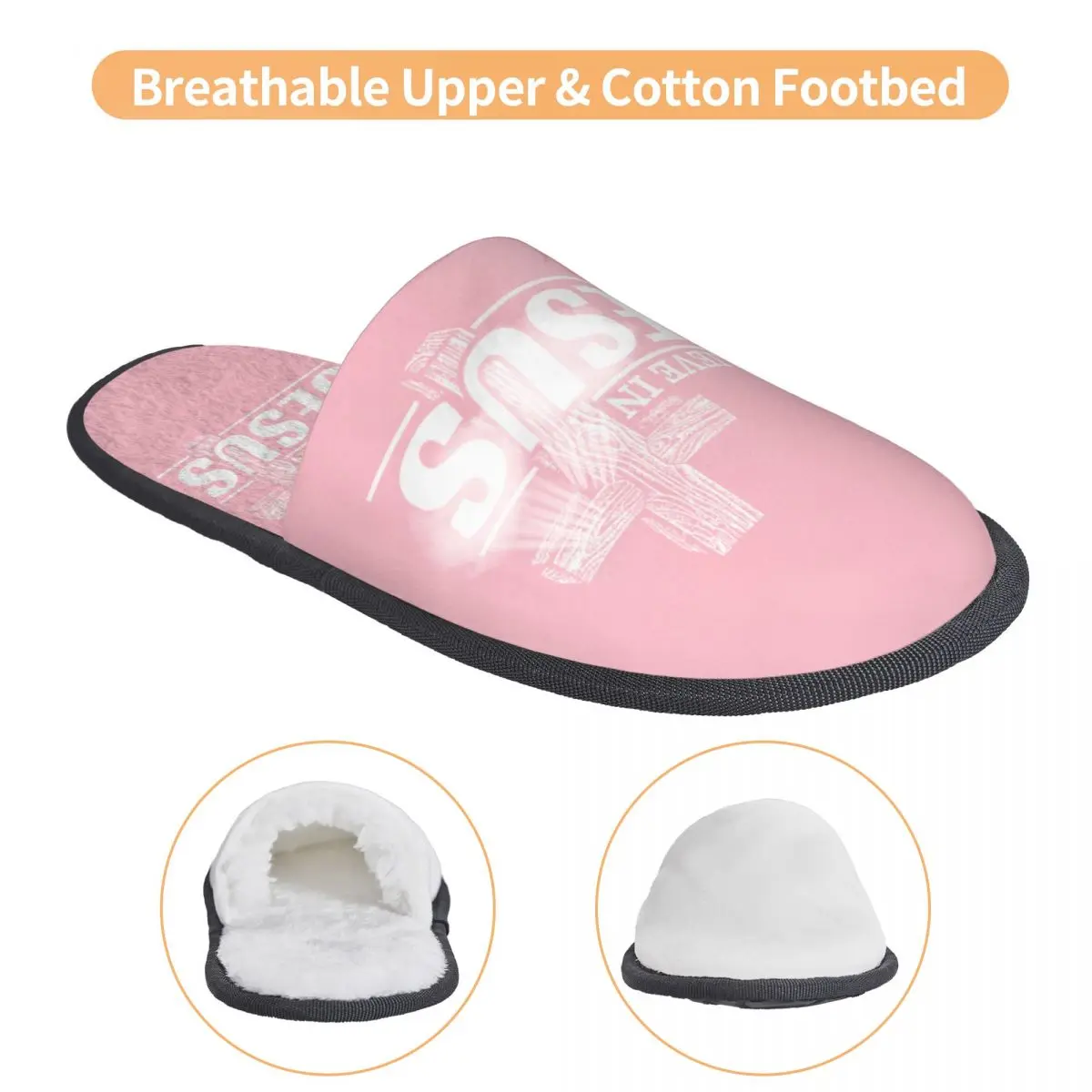 Изготовленные на заказ гостевые тапочки Я верю в Иисуса Христа для женщин отеле