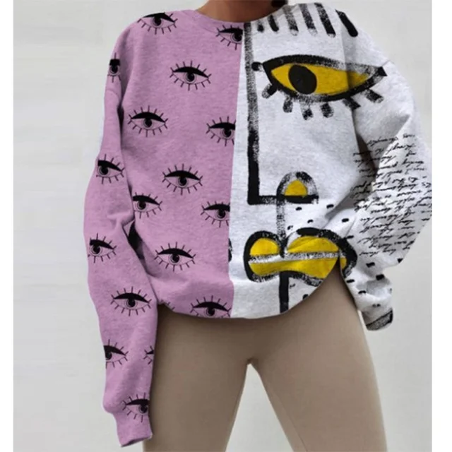 Dufourspitze Sweatshirt Women Long Sleeve Sweatshirts Streetwear 2021 New Fashion Autumn Winter Letter Print Pullover Tops 5