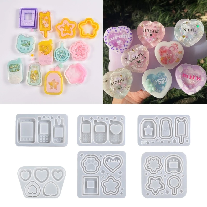 

DIY Cat's Claw Phone Quicksand Silicone Epoxy Mold DIY Keychain Pendant Jewelry Crafting Mould for Valentines Gift