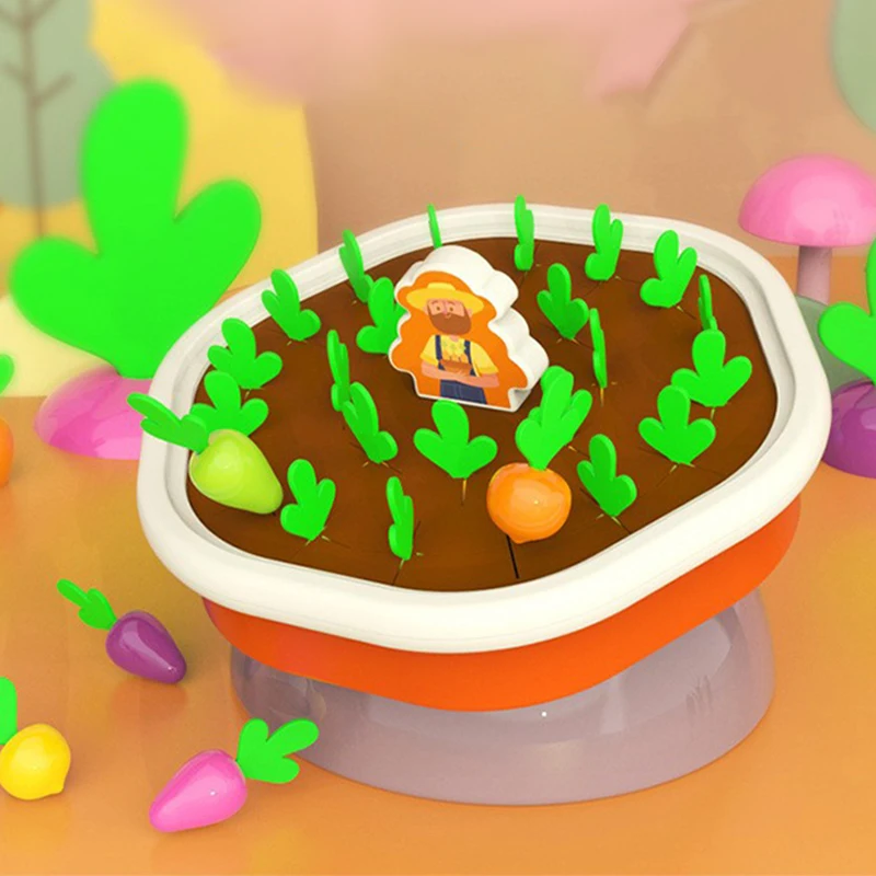 

Детские деревянные игрушки, развивающие Игрушки для раннего развития, интересная память овощей, шахматная игра, ферма, тянущаяся редис, настольная игра