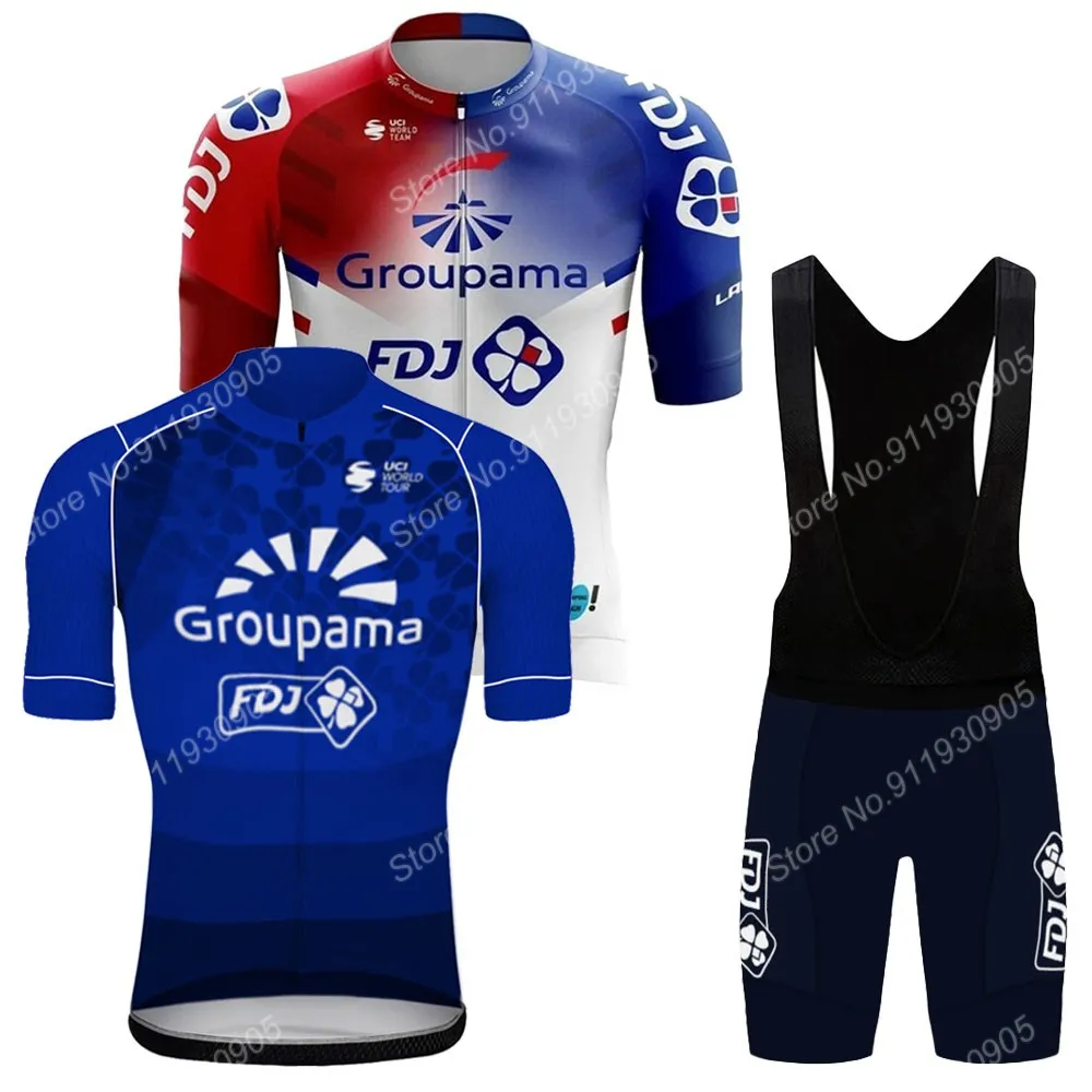 

Suit FDJ 2022 Team Blue Cycling Jersey Set Cycling Clothing Men Race Road Bike Suit Bicycle Bib Shorts Ropa Maillot Ciclismo