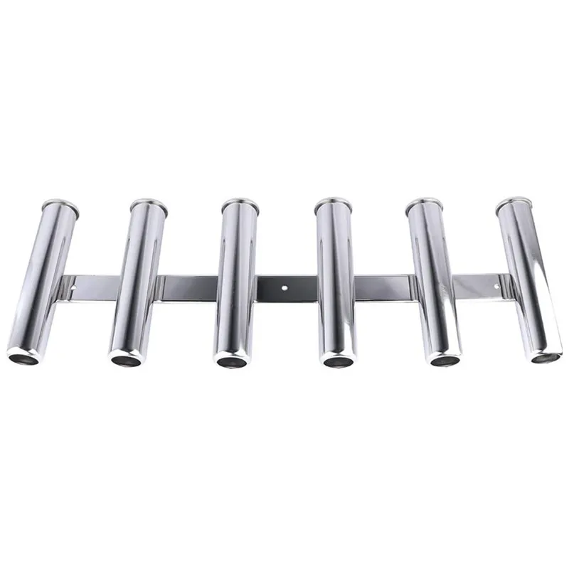 ISURE MARINE Stainless Steel 6 Link Fishing Rod Holder 6 Tubes Rod Pod Rack Boat  Yacht