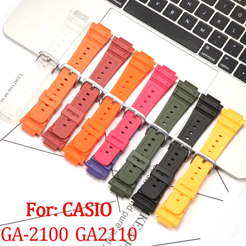 Резиновый ремешок подходит для Casio GA 2100 2110 мужской спортивный водонепроницаемый