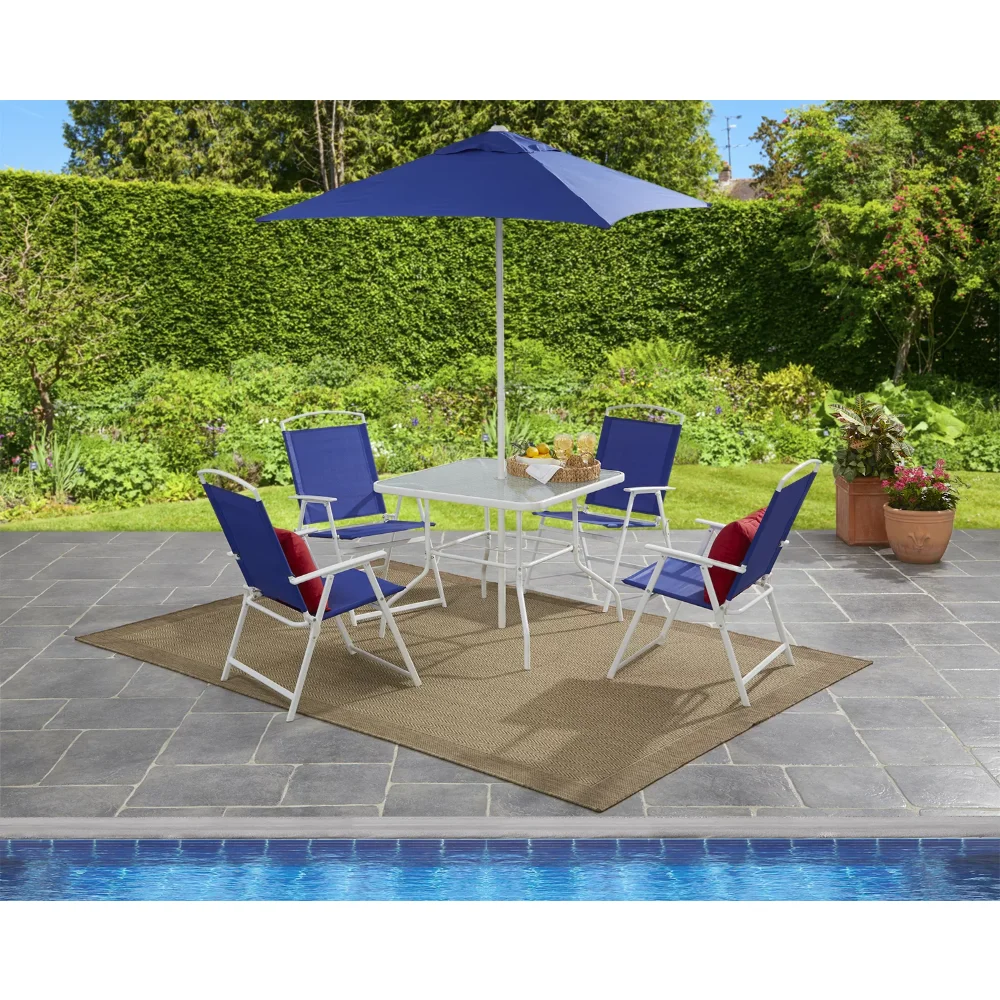 

Steel 6 Piece Outdoor Patio Dining Set,59.00 X 59.00 X 82.60 Inches
