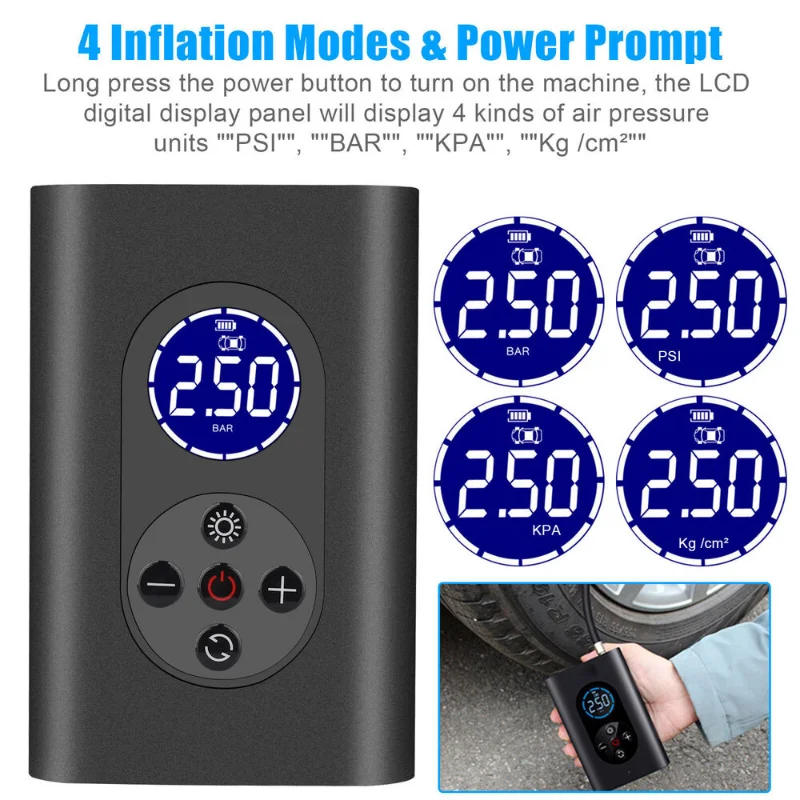 

[Flash Deal] psi USB автомобильный велосипедный перезаряжаемый насос, воздушный насос, беспроводной электрический шиномонтажный насос [в наличии в ...