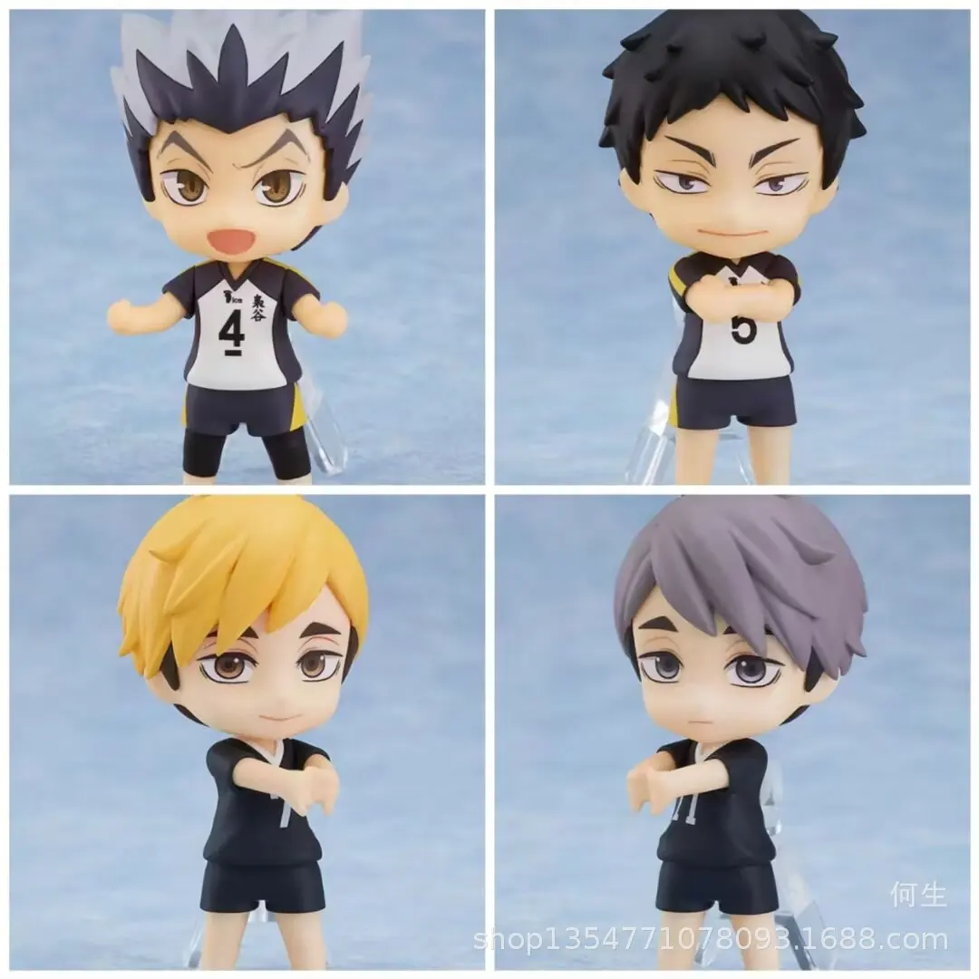 Фото Набор из 8 фигурок Haikyuu, 8 см, аниме-мерч, милые куклы Хината, Козуме, Тобио, стоячие модели, украшения для рабочего стола, подарок №3