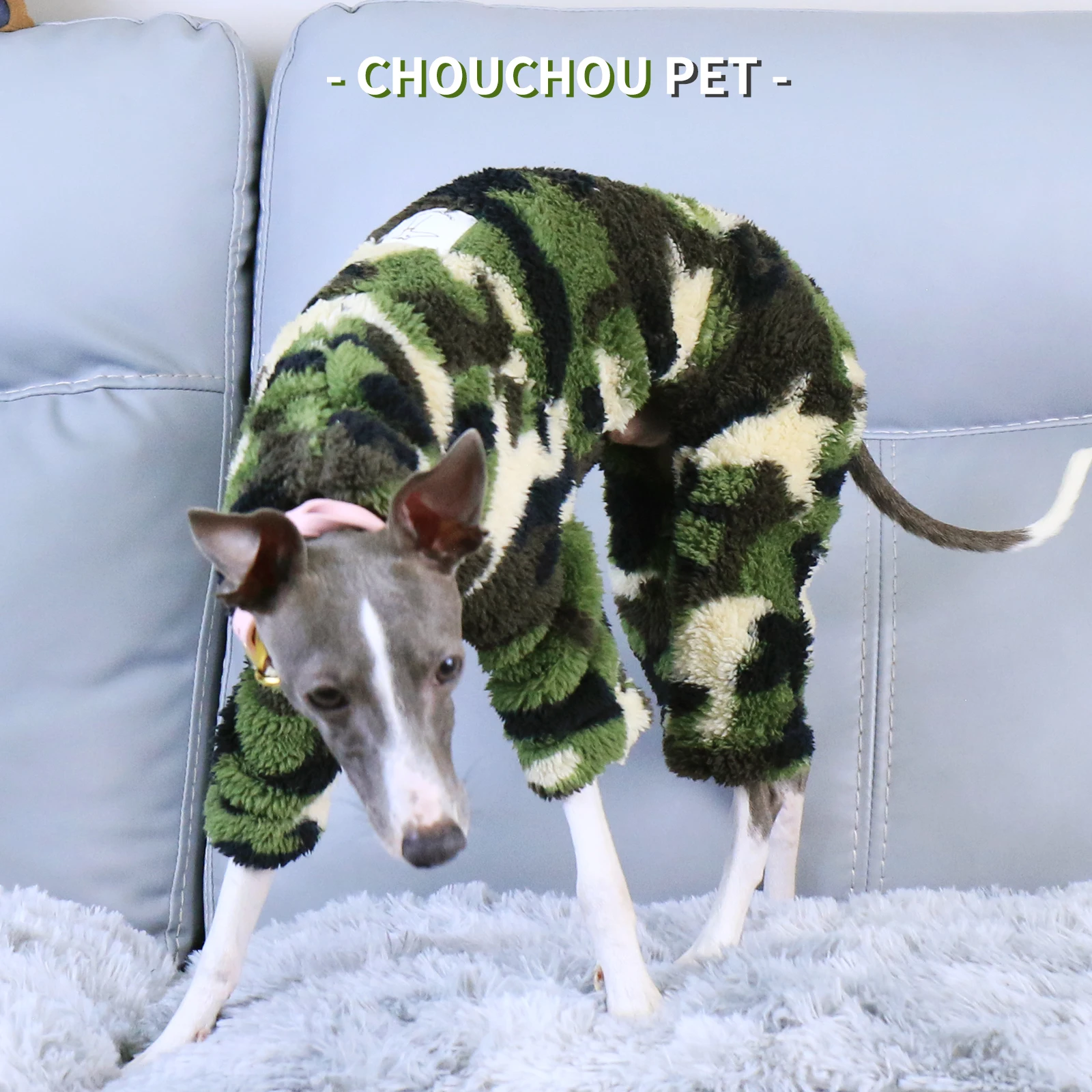 Зимние пижамы для щенков мягкая и удобная камуфляжная одежда собак теплая с