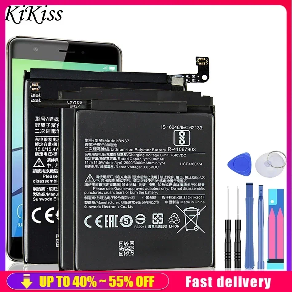 Аккумулятор для Xiaomi Redmi Note 2 3 4 4X 5 5A 6 7 Pro Модель BM42 BM45 BM46 BN31 BN41 BN43 BN45 BN48 BN4A BM 46 BN 31 41 43 45