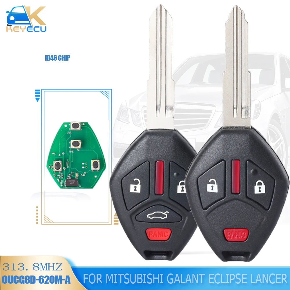 KEYECU OUCG8D-620M-A ID46 Chip 313 8 Mhz дистанционный ключ для 2007 2008 2009 2010 Mitsubishi Galant Eclipse Lancer Outlander