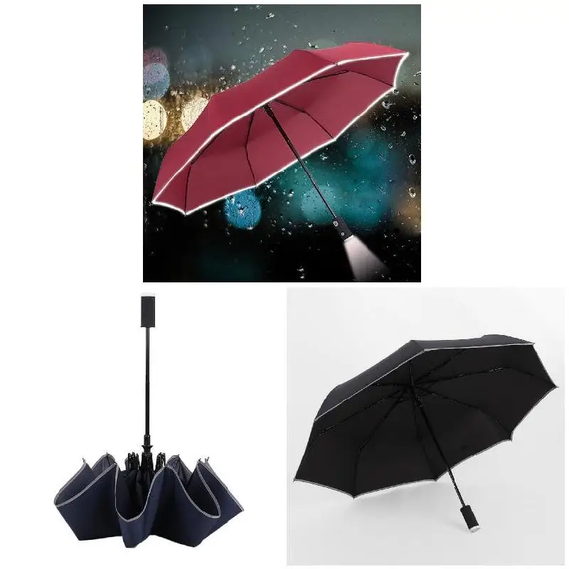 

Full Automatic LED Night Light Umbrella Folding 8 Ribs Business Umbrella