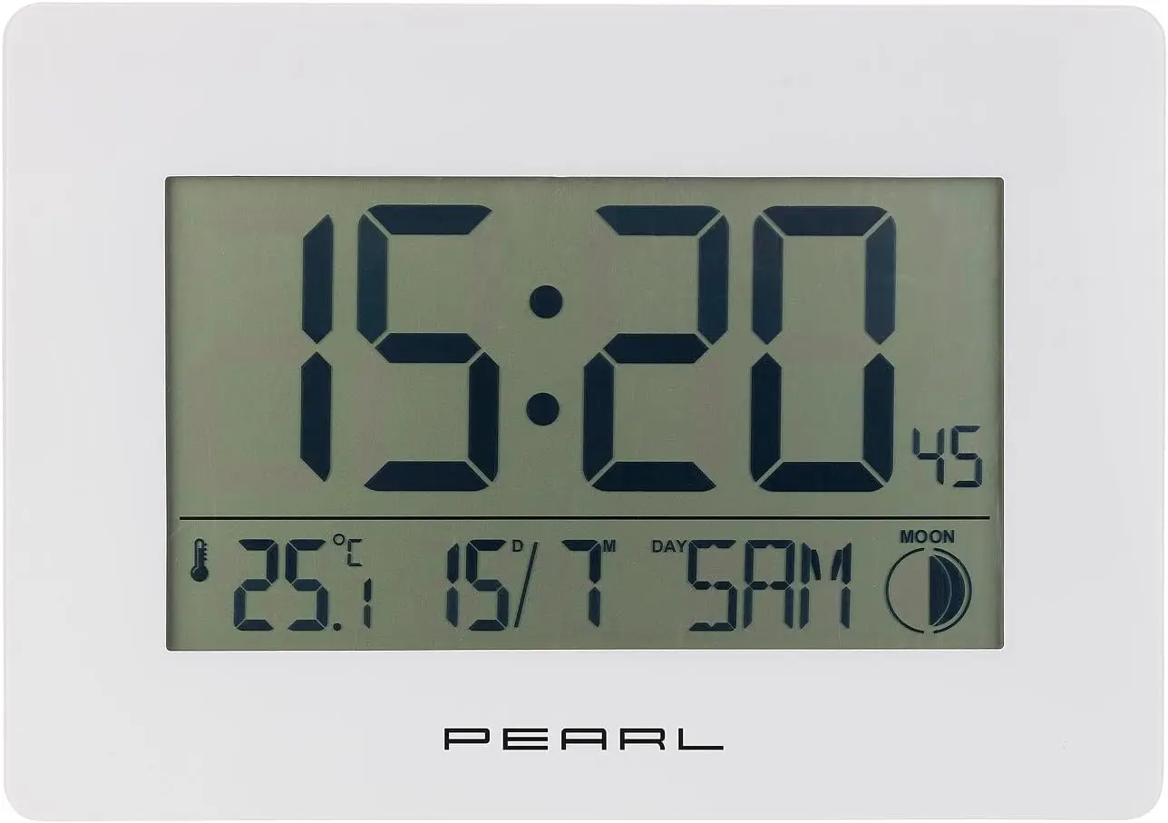

Relojes despertadores - Digital Reloj de Pared controlado por Radio Reloj de Pared con Radio con Hora Jumbo, Visualización de