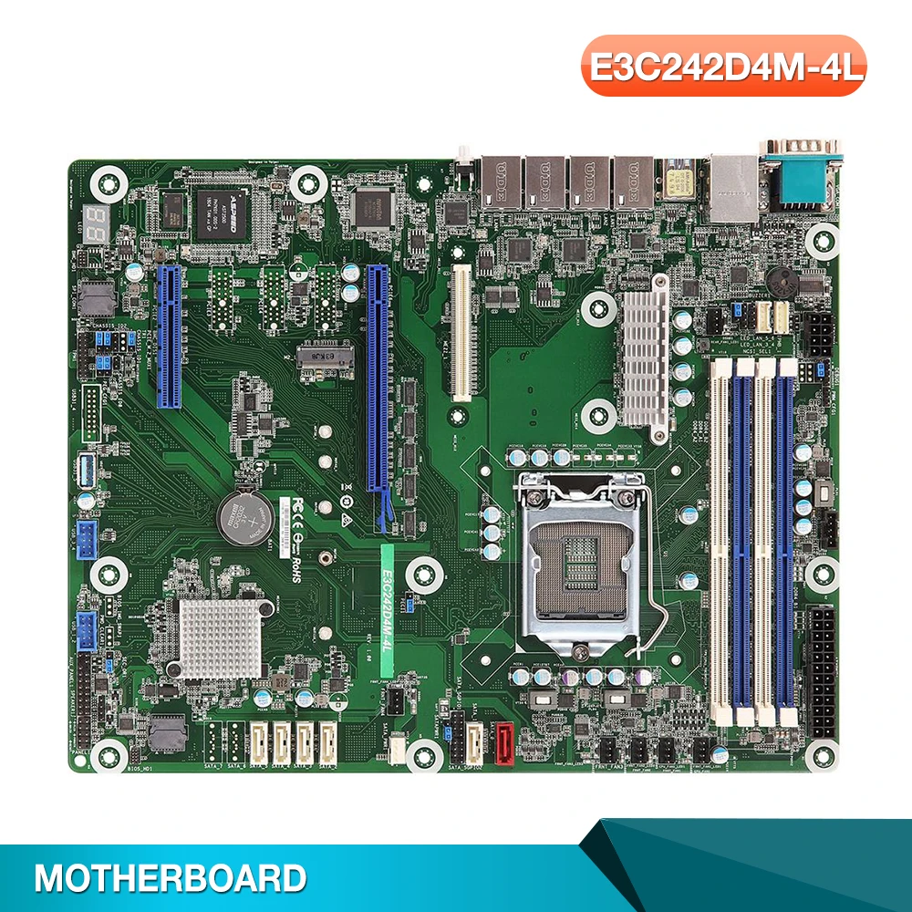 E3C242D4M-4L For ASRock Rack For Server Motherboard LGA1151 Support DDR4