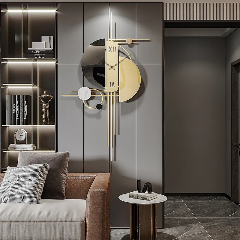 

Large Luxury Wall Clock Mechanism Silent Modern Creative Living Room Clock On Wall Art Pendule Horloge Murale Design Decoration