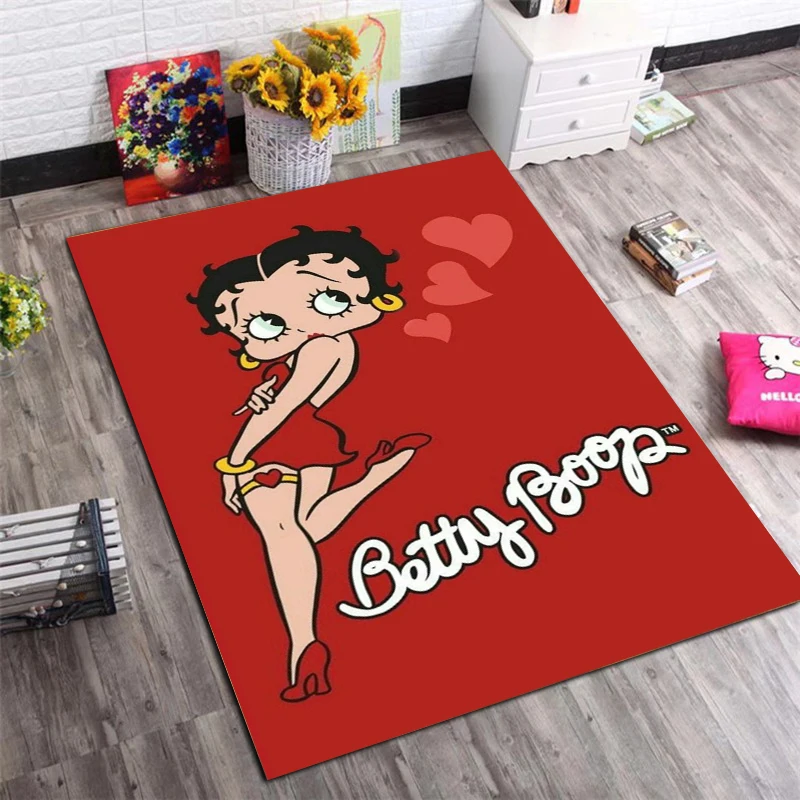 Фото Коврик для пола Betty Boop Born To Be Wild Motorcycle Biker, противоскользящий, для гостиной, спальни, декоративный, для любителей мотоциклов №5