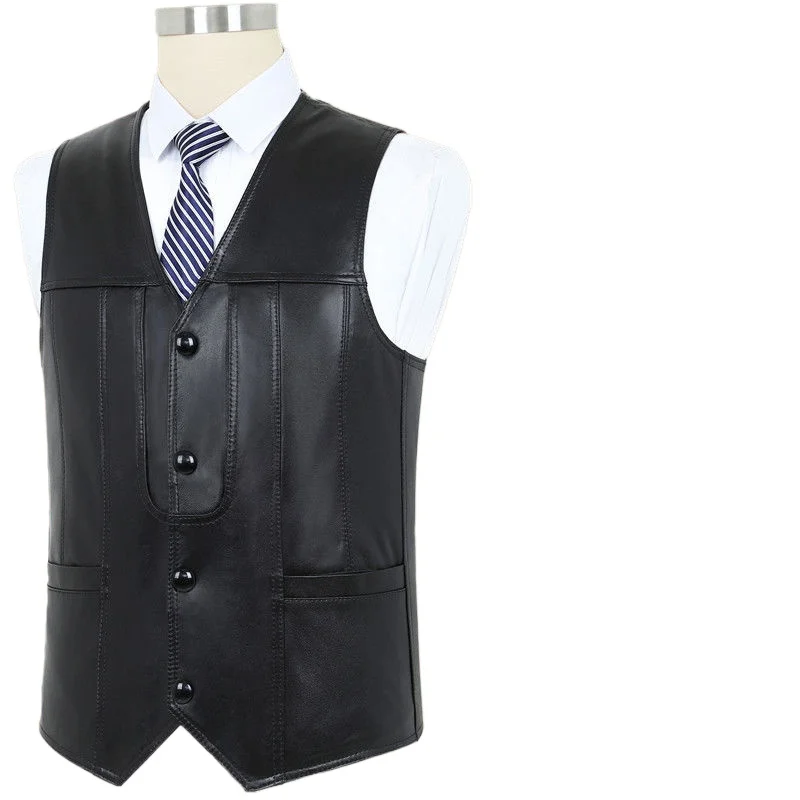 

Винтажные мотоциклетные жилеты 2023, мужская куртка из искусственной кожи с карманами, Универсальный Мужской жилет без рукавов для езды, мотоциклетные куртки C84